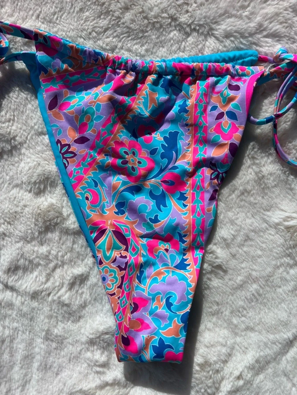 Frankie's Bikinis Tia Scarf Bikini Cheeky Bottom Size XL